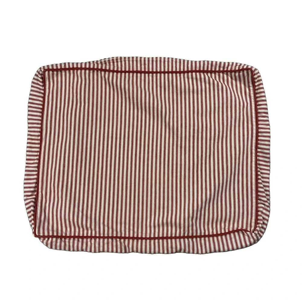 Restoration Hardware Cotton Pillow Cushion Covers Red White Modern Farmhouse